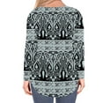 thumbnail image 3 of Enwejyy Womens Round Neck Floral Print Long Sleeve Relaxed Fit Casual T-Shirt Blouse Top, 3 of 3