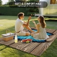 thumbnail image 4 of Blue Butterfly Outdoor Rug 6x9 Ft - Reversible Patio Rug Outdoor Camping Rugs, Vintage Animal Artwork Brown Wooden Grain Indoor Outdoor Area Rugs, Non-Slip Outdoor Carpet Runner for Deck/Porch, 4 of 8