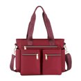 thumbnail image 1 of Bolso de hombro impermeable para mujer Bolso de compras de gran capacidad Moda para el trabajo (rojo) Likrtyny  Para Estrenar, 1 of 8