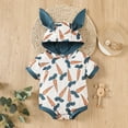 thumbnail image 2 of MEZZALL Baby Boy Easter Outfit 0-18 Months Bunny Romper Short Sleeve Hoodie Spring Rabbit Clothes for kids, 2 of 6