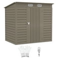 thumbnail image 1 of Outsunny 6 x 4FT Metal Garden Storage Shed with 2 Vents, Light Grey, 1 of 9