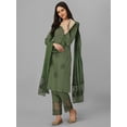 thumbnail image 3 of Trendmalls Women's Wear Cotton Silk Fabric Regular Wear Embroidered Straight Kurta Pant Suit set, 3 of 7
