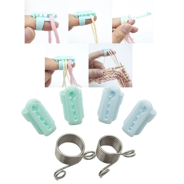 6 piezas de guía de , soporte para , herramienta de dedal para tejer, guía de de plástico, herramientas de s separados para crochet, perfecl Soporte de dedo de guía de hilo