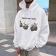 thumbnail image 1 of WILLBEST Sudaderas Deportivas para Hombre, Suéter con Capucha y Bolsillo De Manga Larga para Otoño e Invierno, con Estampado De Conejo Divertido De Color Sólido para Hombre y Mujer Mediana​​, 1 of 5