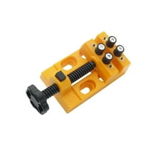 Leott Homes Clamp Flat Table Vice Adjustable Drill Vice for Diy Jewelry Walnut Drilling Carving Watch Repair Tool, 1*8-Hole Vise