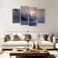 thumbnail image 2 of Elephant Stock Foggy Dew Wall Art - Horizontal Multi Panel Canvas - Living Room Wall Decor - Abstract Multi Panel - Gray And Beige Decor By Annette Schmucker - 75" x 48", 2 of 8