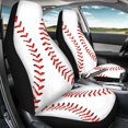 thumbnail image 4 of Xoenoiee Baseball Ball Pattern Auto Seat Covers Car Accessories for Interior Decor, Car Front Seat Covers, Universal Fit Most Cars SUV Truck, 4 of 6
