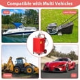 thumbnail image 7 of Stainless Steel Fuel Caddy, 30/35 Gallon Portable Gas Storage Tank On 4 Wheels with Manual Transfer Pump, Gasoline Diesel Fuel Container with Transfer Siphon Pump, for Cars Lawn Mowers ATVs Boats, 7 of 7