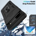 thumbnail image 4 of for Google Pixel 8A Case with Camera Lens Cover HD Screen Protector, 10 FT Military Grade Drop Protection, Magnetic Ring Holder Kickstand Protective Phone Case, Black, 4 of 13
