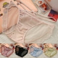 thumbnail image 5 of Republic Ancient Style Exquisite Ink Print Thin Cross Straps Mesh Panties, 5 of 9