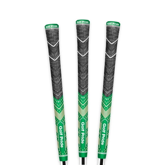 Empuñadura híbrida para palos de golf Golf Pride MCC Plus4, color verde y dorado, paquete de 3