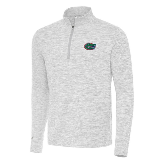 Men's Antigua Gray Florida Gators Cause Quarter-Zip Top