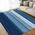 thumbnail image 4 of 6x9 Area Rugs, Blue Ombre Stripe Non-Skid Rubber Backing Large Rectangle Rugs - Living Room Bedroom Home Office, Farmhouse Striped Modern Abstract Art Indoor Floor Mat Carpets Washable Rug, 4 of 9
