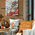 thumbnail image 4 of Fall Decorative Throw Pillow Covers 18 x 18 Inch Set of 4, Hello Pumpkin Fall Decor Outdoor Farmhouse Pillow Cases for Home Couch (Orange Color) G334-18, 4 of 6