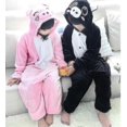thumbnail image 5 of Animal Onesie Women Flannel Pajamas Set Adult Unisex Men Halloween Pig Cosplay Costume Couple, 5 of 5