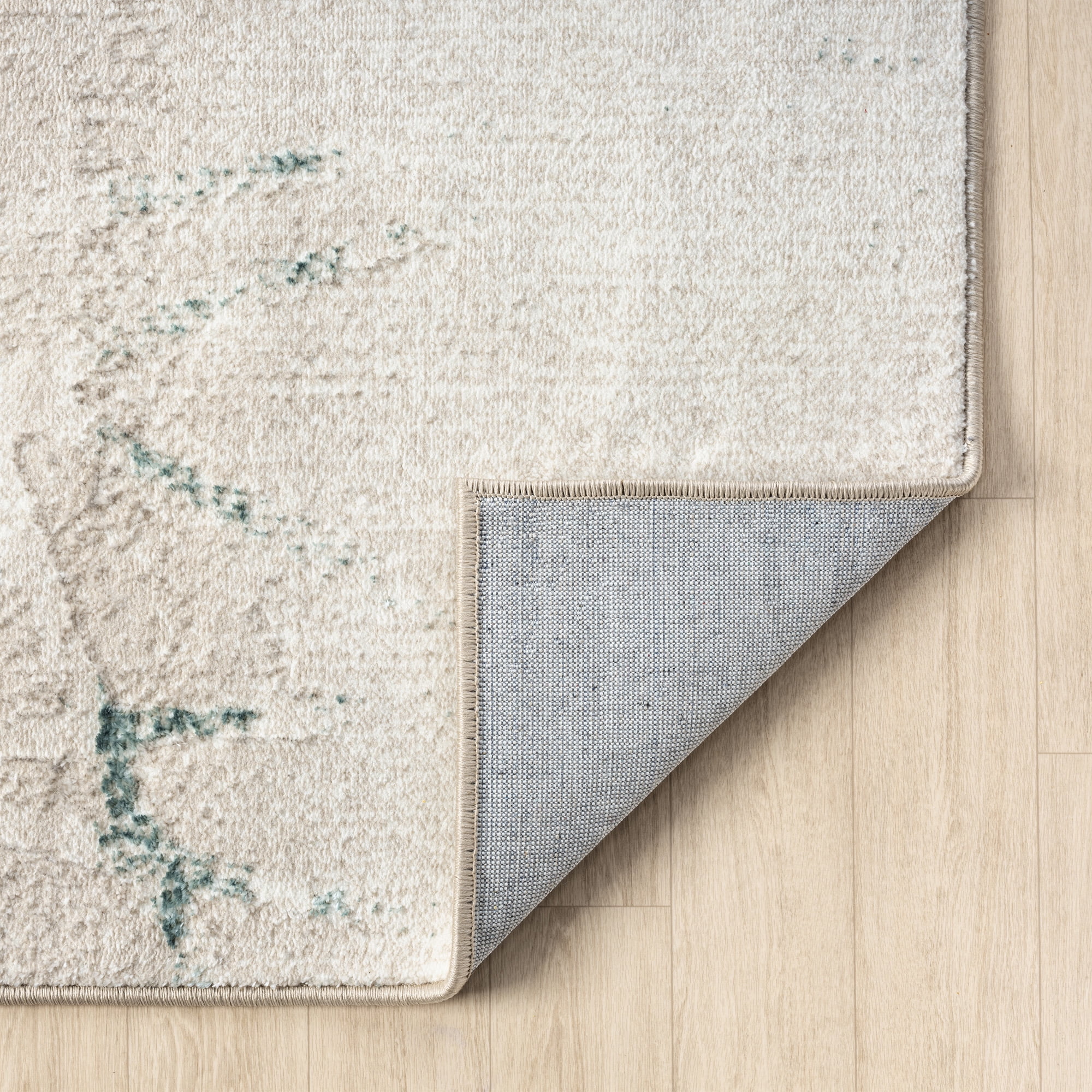 Ox Bay Bethany 5' x 7' Beige/Blue Abstract Durable Indoor Area Rug