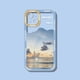 thumbnail image 1 of Funda de teléfono con paisaje Natural para iPhone, carcasa a prueba de golpes, color púrpura, azul, atardecer, nieve, montaña, 14, 13, 12, 11 Pro Max, XR, X, XS Fivean unisex, 1 of 2