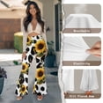 thumbnail image 7 of FKELYI Yoga Pants Bell Bottom Leggings Pants for Women Girls Cow Sunflower Print Flare Leggings Wide Leg Tummy Control Sweatpants Athletic Leggings for Workout Travel, L, 7 of 7