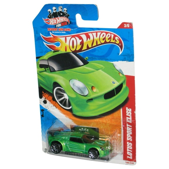 Hot Wheels Thrill Racers Highway 3/6 (2010) Lotus Sport Elise Green Car 189/244