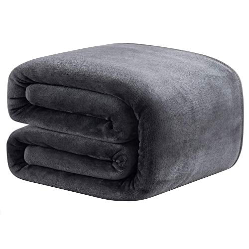 Details about   CLOTHKNOW Grey Flannel Bed Blanket Throws King Size for Bed Plush Soft Blanket T 