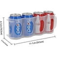thumbnail image 2 of Portable Fridge Shelving Soda Can Organizer, Beer Can Holder, Sliding Fridge Storage Bin, Clear Plastic, 2 Pack, 2 of 4