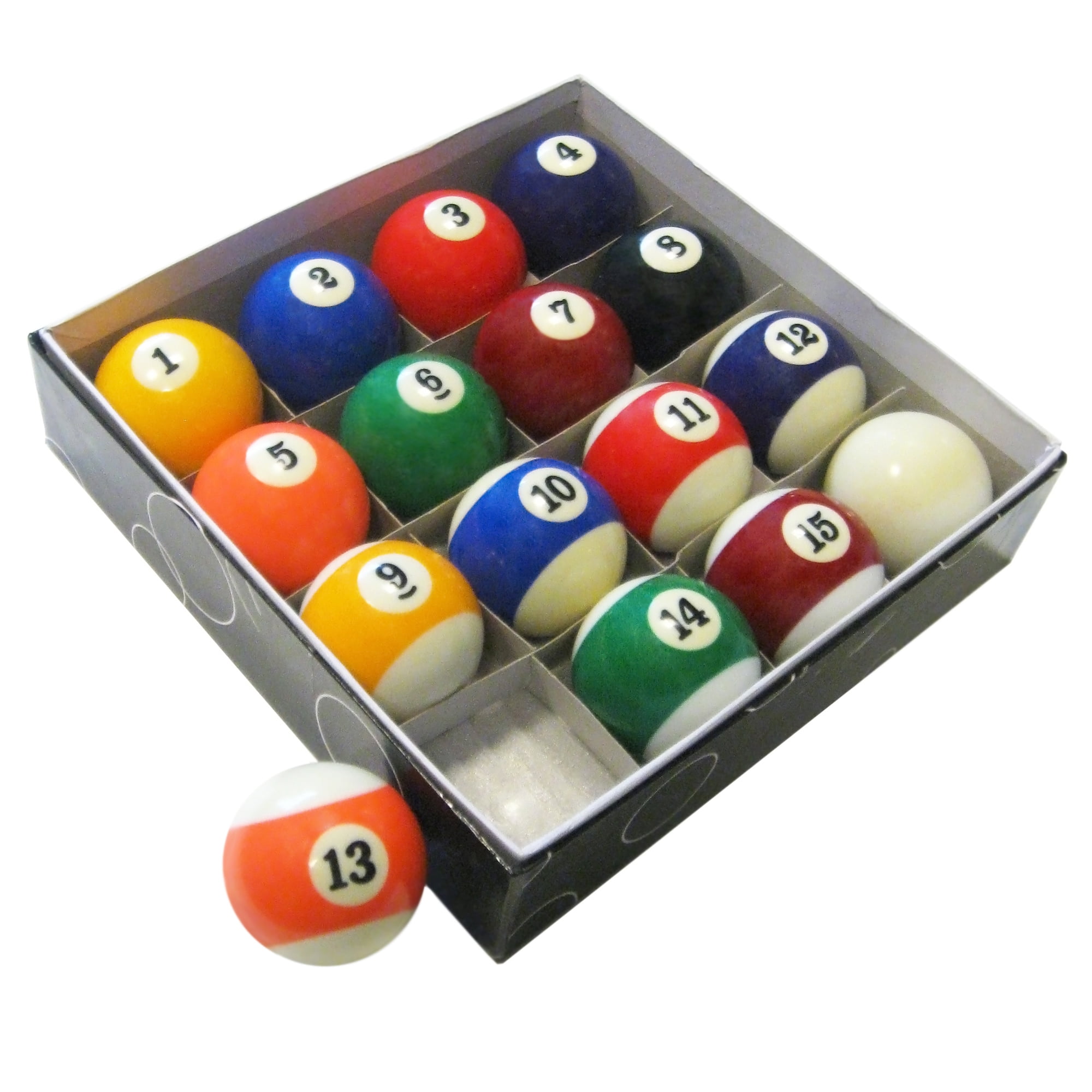 Lot of 16 LARGE Billiard Pool Ball Key Chain Varied Colors 