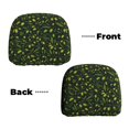thumbnail image 6 of Kdxio Green Branch Olive Pattern Print 2 Piece Car Head Rest Covers Set Auto Front/Rear Seats Headrest Cover Universal Fit Most Cars,Sedan, SUV, 6 of 9