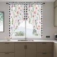 thumbnail image 4 of Spring Summer Wildflower Swag Valances for Windows 2 Pack Eucalyptus Leaves Black Plaid Swag Kitchen Curtains 36 Inches Long Rod Pocket Short Window Treatment for Kitchen Bathroom 36"x36", 4 of 9
