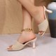 thumbnail image 5 of Sandalias Mujeres Sandalias de Deslizamiento Casuales Tacones de Mula de Punto con Costillas, Zapatos de Mujer Sandalias Casuales Vestidas Toe Abierto, 5 of 9