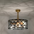 thumbnail image 2 of Kirstin 23.6 in. Indoor Gold Finish Ceiling Fan with Light Kit and Remote, 2 of 5