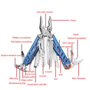 Outdoor and household multifunctional manual tools, folding pliers, portable camping and mountaineering EDC combination tool pliers, screwdriver