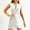 White, variant on Sakmal Womens Shorts Officewear V Neck Sleeveless Beige 7" High Waisted Jumpsuit Shorts for Women