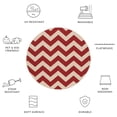 thumbnail image 6 of Safavieh Courtyard Bailey Chevron Indoor/Outdoor Area Rug, Red, 7'10" x 7'10" Round, 6 of 10