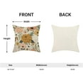 thumbnail image 5 of Spring Floral Pillow Covers 18 x 18 Inch Set of 2 for Vintage Mustard Yellow Pink Flowers Decor Throw Pillows Plant Cream Outdoor Decorative Cushion Cases for Couch Bed Decorations, 5 of 6
