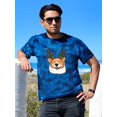 thumbnail image 2 of Happy Corgi Reindeer Antlers Tie Dye Crystal Men -Image by Shutterstock, Male Large, 2 of 4