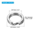 thumbnail image 2 of Unique Bargains , 0.43 x 0.3' Fishing Split Rings Fishing Swivel Stainless Steel Rings with Double Flattened Connectors,100 PACK, 2 of 6