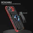 thumbnail image 6 of SaniMore for iPhone 14 6.1" 2022 Case with 360 Degree Rotating Detachable Belt Clip Hidden Bracket Hybird Heavy Duty Protective Drop Resistant Tri-layer Shell for iPhone 14 6.1" 2022 , Red, 6 of 15