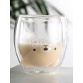 thumbnail image 2 of Cute Double Wall Glass Cup - Cat, Bear, Duck, Dog, Pig, Narwhal - Cute Coffee Cup - Tea Cups - 375ml (Bear), 2 of 7