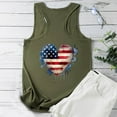 thumbnail image 4 of Aloohaidyvio American Flag Tank Tops Women July 4th Red White Blue Stars Glitter Patriotic Shirt Independence Day Tank Vests, 4 of 5