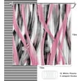 thumbnail image 4 of Geometric Shower Curtain Modern Abstract Shower Curtain Bathroom Decor Polyester Fabric, 72x72inch (Pink and Grey), 4 of 5