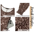 thumbnail image 5 of Fantaslook Fall Dresses for Women Smocked 3/4 Sleeve Dress Floral Midi Casual Dresses with Pockets, 5 of 8