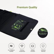 ALLPOWERS 21W Foldable Solar Panel with 10000mAh Power Bank, 3 USB Ports Portable Solar Charger for Camping Hiking