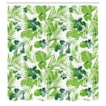 thumbnail image 2 of Ambesonne Leaf Shower Curtain, Island Ocean Beachy Artwork, 69"Wx84"L, Lime Green, 2 of 4