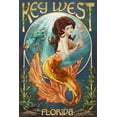 thumbnail image 1 of Key West, Florida, Mermaid (12x18 Wall Art Poster, Room Decor), 1 of 3