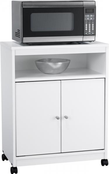 Landry Kitchen Microwave Cart, White - image 3 of 7
