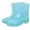 Blue, variant on Women's Solid Color Short Rain Boots Waterproof Wide Calf Garden Shoes Lightweight Anti-Slip Outdoor Rubber Boots Purple