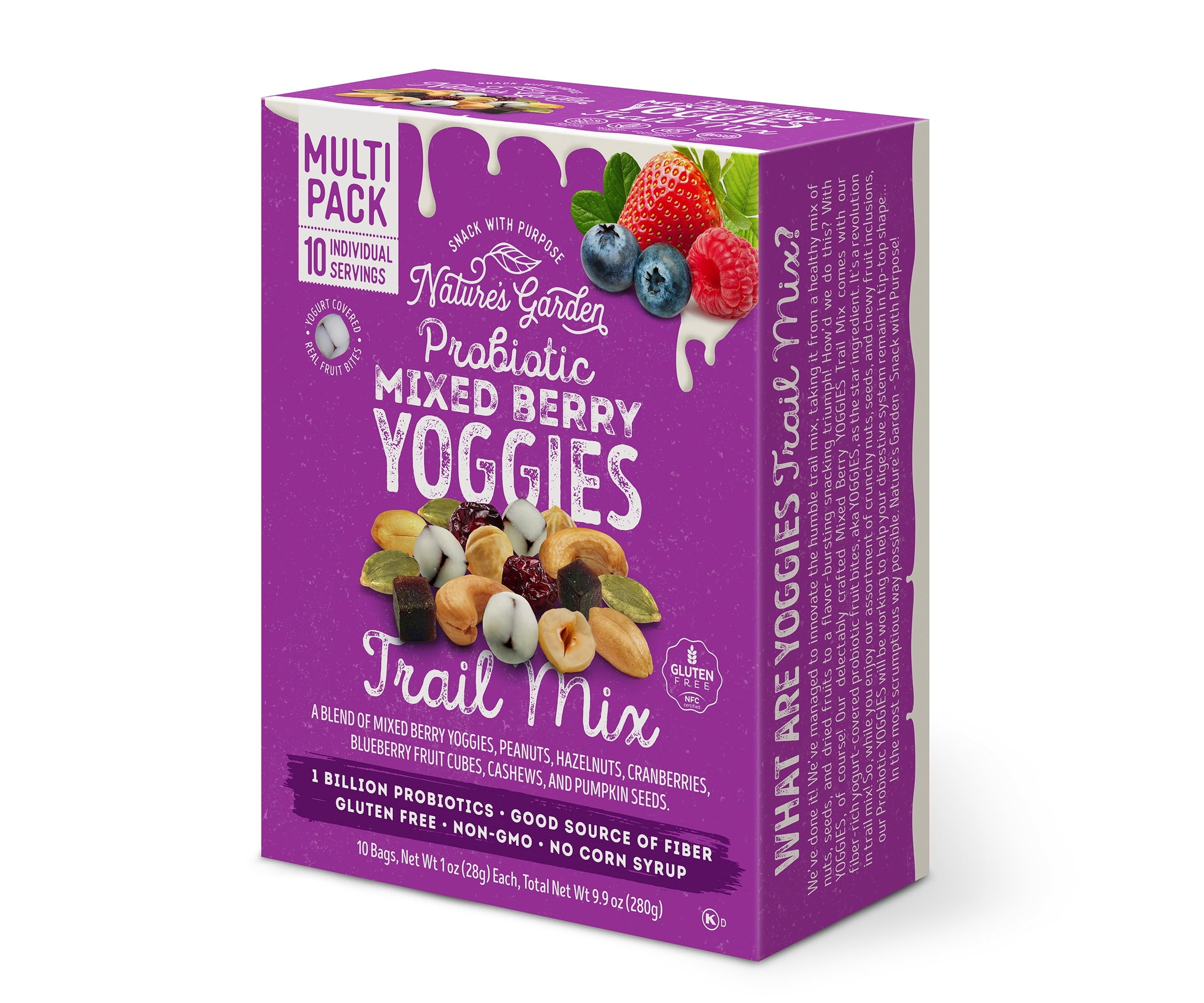 Probiotic Mixed Berry Yoggies Trail Mix 10ct - Walmart.com