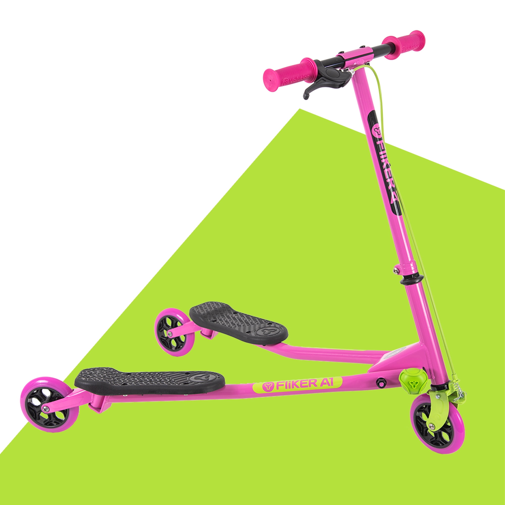 Yvolution Y Fliker A1 | 3 Wheel Wiggle Kids 5-8 Years Old (Pink) Unisex - Walmart.com