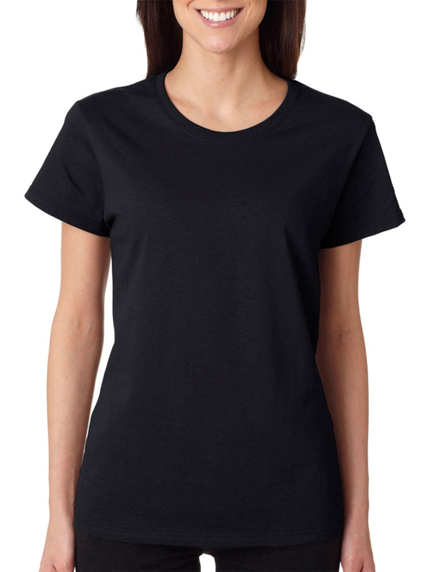 Gildan - Gildan Womens Heavy Crewneck Cap Sleeve T-Shirt, Black, 3XL, Style, 5000L - Walmart.com
