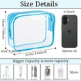 thumbnail image 2 of 6 count Large Clear Makeup Bags Bulk TSA Approved Toiletry Bag for Travel Transparent PVC Clear  Pouch with Zipper,  Plastic Organizer Case for Carry- Travel Essentials, 2 of 6